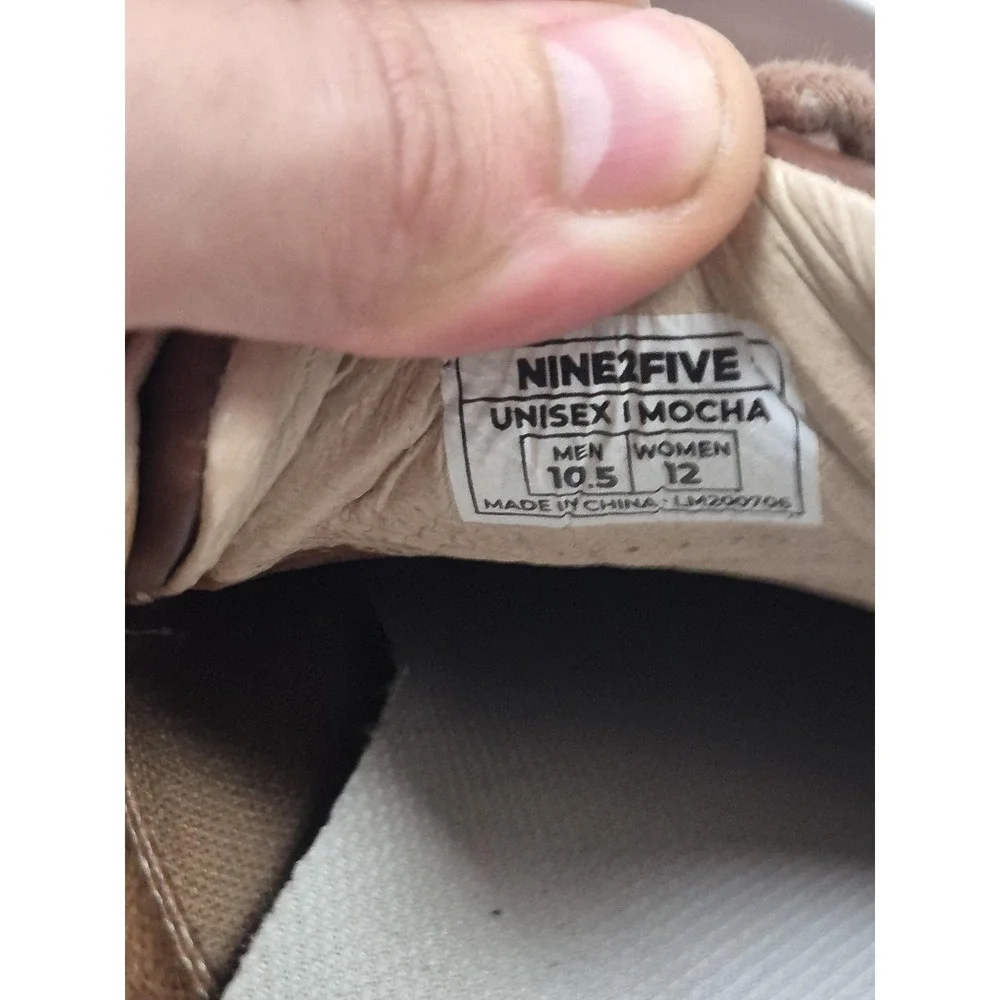 Lems Shoes Mens Size 10.5 Brown Leather Nine2Five Mocha Derby Dress Comfort